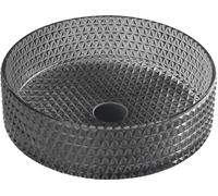 Sapho Beauty lavabo 39.5x39.5 cm ronde à poser noir TY214