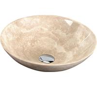 Sapho Blok lavabo 40x40 cm ronde à poser marron/beige 2401-01