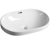Sapho Lima lavabo 59.5x39.5 cm ovale encastrée blanc brillant BH7022
