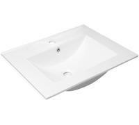 Sapho Slim lavabo 61x46.5 cm rectangulaire de meuble-encastrée blanc 1601-60