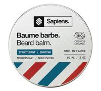 Sapiens Baume Barbe Homme 60 ml x2 | Hydrate, Structure, Protège - Soin Barbe Certifié Bio - Fabriqué en France - Au Beurre de Karité et Huile de Ricin