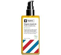 Sapiens Huile Barbe Homme 50 ml - Fabriquée en France et Certifiée Bio - Huile de Ricin Barbe - Adoucit la Barbe, Hydrate et Favorise la Pousse - Soin Barbe Homme