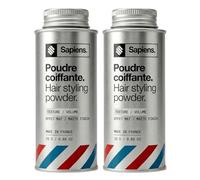 Sapiens Poudre Coiffante Homme 25g x2 | Volume et Texture Instantanés - Effet Mat - Fabriquée en France - Invisible Sans Résidus - Formule Naturelle 100/100 Yuka
