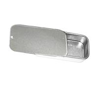 SAPIIKEF 1 Mini boîte rectangulaire Vide en métal, en Fer Blanc, for Bonbons, pilules, bacs, bocaux à charnière(Dark Gray)