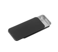 SAPIIKEF 1 Mini boîte rectangulaire Vide en métal, en Fer Blanc, for Bonbons, pilules, bacs, bocaux à charnière(Light Silver)