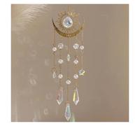 SAPIIKEF 1 Pendentif en Cristal de Lune en Forme de Flamme dorée, Attrape-Soleil for Jardin extérieur, décorations suspendues colorées, Ornements Suspendus