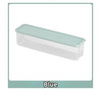 SAPIIKEF Boîte de Conservation de Nouilles en Plastique avec Couvercle hermétique, Grande capacité, rectangulaire, for Fruits et œufs, for réfrigérateur(Blue)