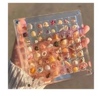 SAPIIKEF Boîte de présentation en Acrylique avec aimants, en Forme d'étoile de mer, Durable, for Bijoux, Perles, Clous(64 Grid)