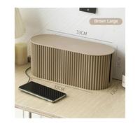 SAPIIKEF Boîte de Rangement de câbles, Grande capacité, for Cartes de Connexion de données, boîte de Rangement for câbles de Bureau, Support de routeur(Brown)