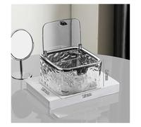 SAPIIKEF Boîte de Rangement en Acrylique for Accessoires de Cheveux, Organiseur Transparent for élastiques à Cheveux, Bandeau, dosettes de lessive, boîte de Rangement de Bureau(Gray M)