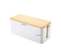 SAPIIKEF Boîte de Rangement for câbles, boîtier multiprise en Bois, Organiseur de Gestion des câbles électriques, Prise de Chargeur Anti-poussière(S,2PCS)