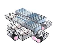 SAPIIKEF Boîte de Rangement for Jeans, Organiseur de Placard, système d'organisation for vêtements, organiseurs de tiroirs, Organiseur de Rangement for Pantalons(Sky Blue)