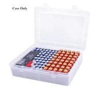 SAPIIKEF Boîte de Rangement for Piles avec testeur de Piles, Support de Rangement for Garage, Sac de Rangement pouvant contenir Plus de 90 Piles 40 AA