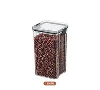 SAPIIKEF Ensemble de bocaux empilables et hermétiques en Plastique de 460 à 1800 ML, contenants de Rangement for multigrains, Fruits secs, thé(1300ml x1)