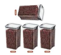 SAPIIKEF Ensemble de bocaux empilables et hermétiques en Plastique de 460 à 1800 ML, contenants de Rangement for multigrains, Fruits secs, thé(1300ml x4)