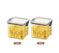 SAPIIKEF Ensemble de bocaux empilables et hermétiques en Plastique de 460 à 1800 ML, contenants de Rangement for multigrains, Fruits secs, thé(700ml x2)