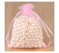 SAPIIKEF Lot de 100 sachets d'emballage for Bijoux, 24 Couleurs, 5 x 7, 7 x 9, 9 x 12, 10 x 15 cm, en Organza, for Cadeaux, Mariage, Pochettes à Cordon, Vente en Gros(14 Light Pink,10x15cm)