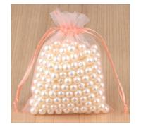 SAPIIKEF Lot de 100 sachets d'emballage for Bijoux, 24 Couleurs, 5 x 7, 7 x 9, 9 x 12, 10 x 15 cm, en Organza, for Cadeaux, Mariage, Pochettes à Cordon, Vente en Gros(9 Pinky Peach,10x15cm)