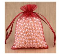 SAPIIKEF Lot de 100 sachets d'emballage for Bijoux, 24 Couleurs, 5 x 7, 7 x 9, 9 x 12, 10 x 15 cm, en Organza, for Cadeaux, Mariage, Pochettes à Cordon, Vente en Gros(20 Siam,9x12cm)