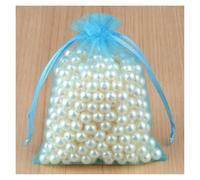 SAPIIKEF Lot de 100 sachets d'emballage for Bijoux, 24 Couleurs, 5 x 7, 7 x 9, 9 x 12, 10 x 15 cm, en Organza, for Cadeaux, Mariage, Pochettes à Cordon, Vente en Gros(16 Aquamarinc,10x15cm)