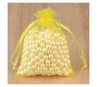SAPIIKEF Lot de 100 sachets d'emballage for Bijoux, 24 Couleurs, 5 x 7, 7 x 9, 9 x 12, 10 x 15 cm, en Organza, for Cadeaux, Mariage, Pochettes à Cordon, Vente en Gros(8 Citrine,10x15cm)