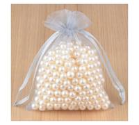 SAPIIKEF Lot de 100 sachets d'emballage for Bijoux, 24 Couleurs, 5 x 7, 7 x 9, 9 x 12, 10 x 15 cm, en Organza, for Cadeaux, Mariage, Pochettes à Cordon, Vente en Gros(3 Grey,7x9cm)