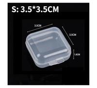 SAPIIKEF Mini boîte de Rangement carrée Transparente en Plastique, 60/6 pièces, for Boucles d'oreilles, Bijoux, Emballage, Petite boîte carrée, Organisateur de Bijoux(S,48PCS)