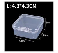 SAPIIKEF Mini boîte de Rangement carrée Transparente en Plastique, 60/6 pièces, for Boucles d'oreilles, Bijoux, Emballage, Petite boîte carrée, Organisateur de Bijoux(L,24PCS)