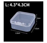 SAPIIKEF Mini boîte de Rangement Transparente en Plastique for Bijoux, 60 ou 6 pièces, conteneur Portable for Boucles d'oreilles, bagues, Bouchons d'oreilles, Emballage, étui de Rangement(L,48PCS)