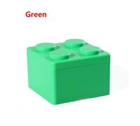 SAPIIKEF Nouvelle boîte de Rangement créative en Plastique avec Formes de Blocs de Construction, Gain de Place, Fournitures de Bureau Pratiques superposées(S Green)