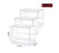 SAPIIKEF Nouvelle boîte de Rangement de Grande capacité for Figurines, boîte en Acrylique Transparente, boîte Aveugle, vitrine, Organisateur de Maquillage for Sac(3PC M)