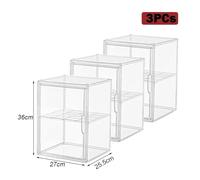 SAPIIKEF Nouvelle boîte de Rangement de Grande capacité for Figurines, boîte en Acrylique Transparente, boîte Aveugle, vitrine, Organisateur de Maquillage for Sac(3PC XL)