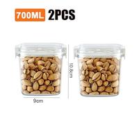 SAPIIKEF Récipient sous Vide for Grains de café, réservoir scellé, Bocal sous Vide électrique, boîte de Rangement for céréales et Riz, boîte scellée étanche à l'humidité(2PCS 700ML Box)