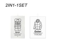 SAPIIKEF Sacs sous Vide Suspendus for vêtements Peu encombrants, Sac sous Vide Transparent for vêtements et Doudounes(2IN1-1SET)