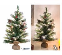 Sapin artificiel 60 cm avec guirlande 30 LED intégrée - Britesta