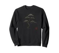 Sapin bonsaï samouraï - Sumi E Art Japonais Minimaliste Sweatshirt