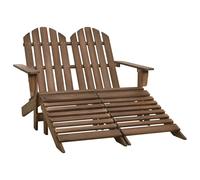 Vidaxl Chaise De Jardin Adirondack 2 Places Repose-Pied Sapin Marron Marron
