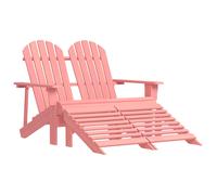 Sapin Chaise de Jardin Adirondack 2 Places et Repose-pied Fauteuil vidaXL