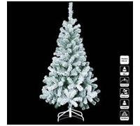 Sapin de Noël 150 cm vert floqué blanc Vert G