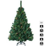 Sapin de Noël 150 cm vert Majestic pommes de pin Vert G