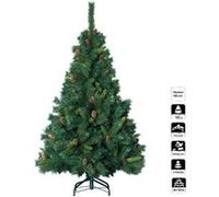 Sapin de Noël 180 cm vert Majestic pommes de pin Vert G