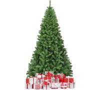 CostwaySapin de Noël Artificiel 225CM Aiguilles en PVC avec 1346 Branches Pied Métallique Solide pour Maison Bureau Magasins Hôtels Vert