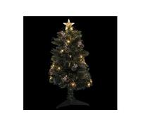 Sapin de Noël 90 cm pommes de pin lumineux Sofia