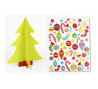 Sapin de Noel à assembler et à décorer avec gommettes