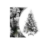 Sapin de Noël à Flocons de Neige et Pommes de Pin Arbre de Noël Artificiel Décoration de Noël Ornement de Noël Jardin Patio 150 cm PVC/PE