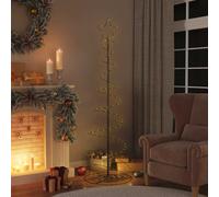 Sapin de Noël à LED 120 LED blanc chaud 180 cm cascade arbre jardin vidaXL