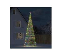 vidaXL Sapin de Noël à LED 1544 LED colorées 500 cm, décoration de Noël, lumière LED, lumière de Noël extérieure, cône de 358075 Or