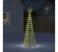 Sapin de Noël à LED 275 LED blanc chaud 180 cm cascade arbre jardin vidaXL