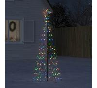 Sapin de Noël à LED avec piquets 220 LED blanc chaud 180 cm arbre jardin vidaXL