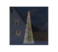 Sapin de Noël à LED sur mât de drapeau 1534 LED coloré 500 cm, décoration de Noël, lumière LED, lumière de Noël 358118